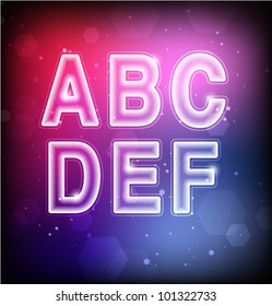 Abstract Vector Font A-F