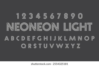 abstract vector font, for technology, movie, digital, music, movie. illustration template