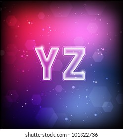 Abstract Vector Font Y-Z