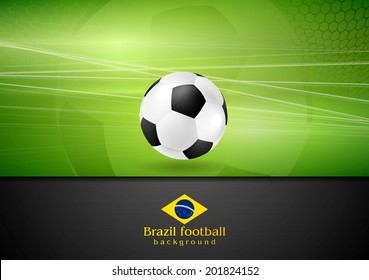 Abstract vector football background with soccer ball