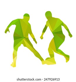 Abstract vector football players