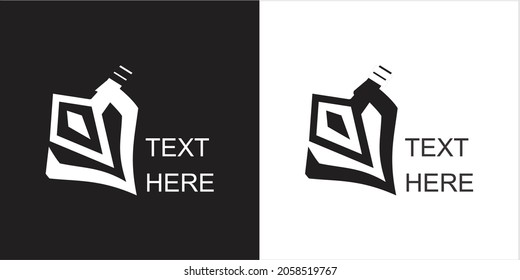 Abstract vector in the form of ax from antiquity, basic color in black and white.