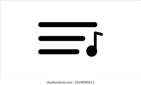 Abstract a vector in the form of a playlist icon on white background.