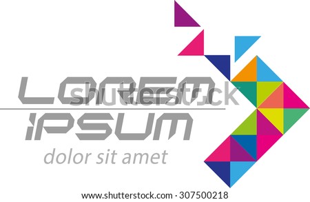Abstract vector, forward logo for general company