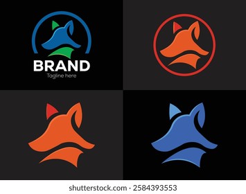 Abstract vector Fox Logo Design