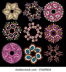 abstract vector Fractal floral