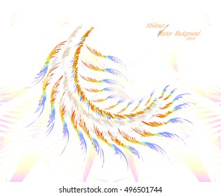 Abstract vector fractal resembling a feathers. EPS10 illustration