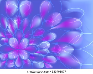 Abstract vector fractal resembling a flower with web. EPS10 illustration.