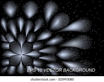 Abstract vector fractal resembling a flower. EPS10 illustration.