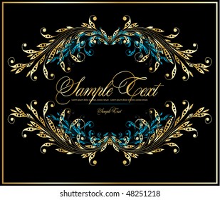 abstract vector frame