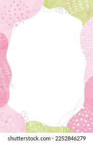 Abstract vector frame background in spring colors.
