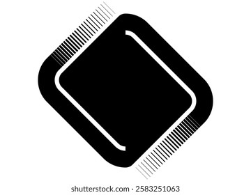 
Abstract vector frame. Black on a white background. Striped pattern with space for text. Button. Square design element. Vector background for advertising, printing, covers.