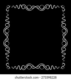 abstract vector frame. Calligraphic design elements