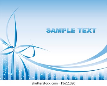 abstract vector frame with curves, stained and with stripes