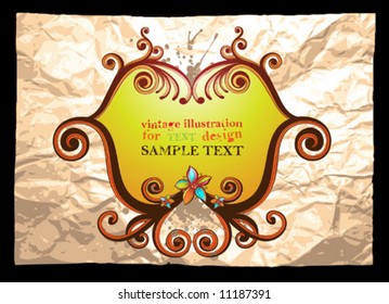 Abstract vector frame for design.