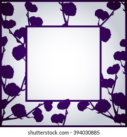 Abstract vector frame with floral ornaments /for laser cutting / laser cutting invitation / Laser Cutting abstract silhouette / Wedding invitation frame.
