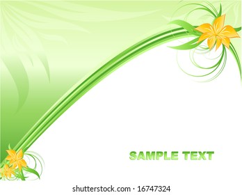 abstract vector frame with flowers for your text