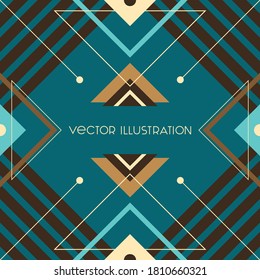 Resumen del marco vectorial. Plantilla geométrica para identidad corporativa moderna, diseño minimalista e invitación. Ilustración gráfica.
