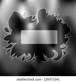 Abstract vector frame on gray background