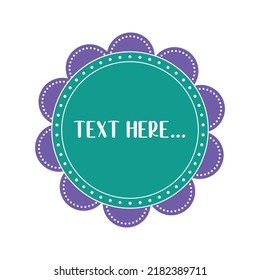 Abstract vector frame with pestal color 3d design text here