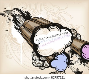 abstract vector frame in vintage style