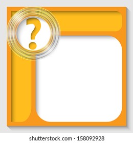 abstract vector frames for text and question mark