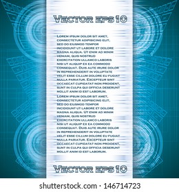 Abstract vector futuristic background blue