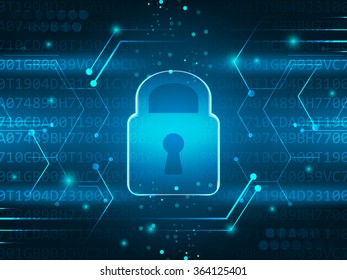 Retroceso vectorial de fondo futurista con concepto de servicio de seguridad global/papel tapiz o banner para su diseño creativo.