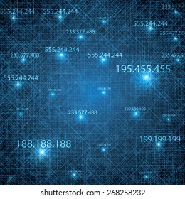 Abstract vector futuristic blue background illustration 