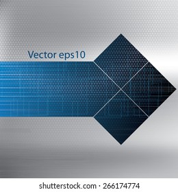 Abstract vector futuristic blue silver background illustration 