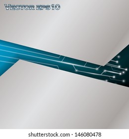 Abstract vector futuristic circuit blue background