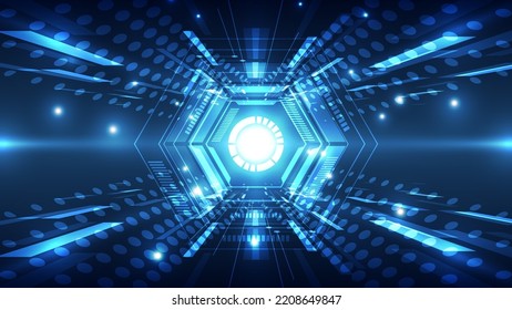 Abstract vector  futuristic connection high speed digital technology concept. background illustration