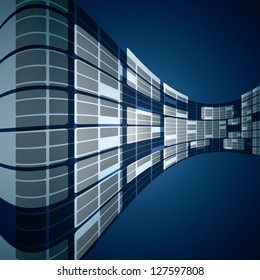 Abstract vector futuristic dark blue background