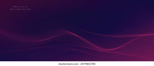 Fondo de gradiente futurista de Vector Abstractas con ondas
