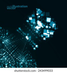 Abstract vector futuristic illustration eps10, creative dynamic element.