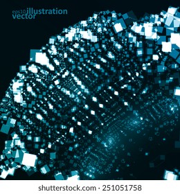 Abstract vector futuristic illustration eps10, creative dynamic element.