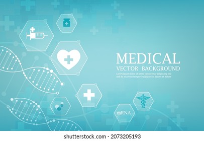 Abstract vector futuristic medical background.DNA wallpaper concept