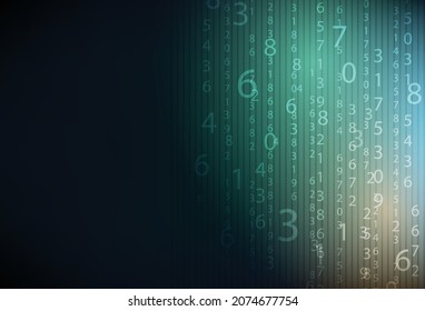 Abstract vector futuristic number technology background