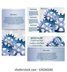 Abstract vector gear background brochure background
