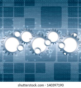 Abstract vector gear futuristic background