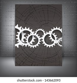 Abstract vector gear futuristic background