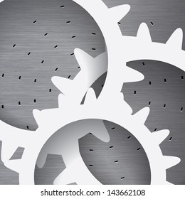 Abstract vector gear futuristic background
