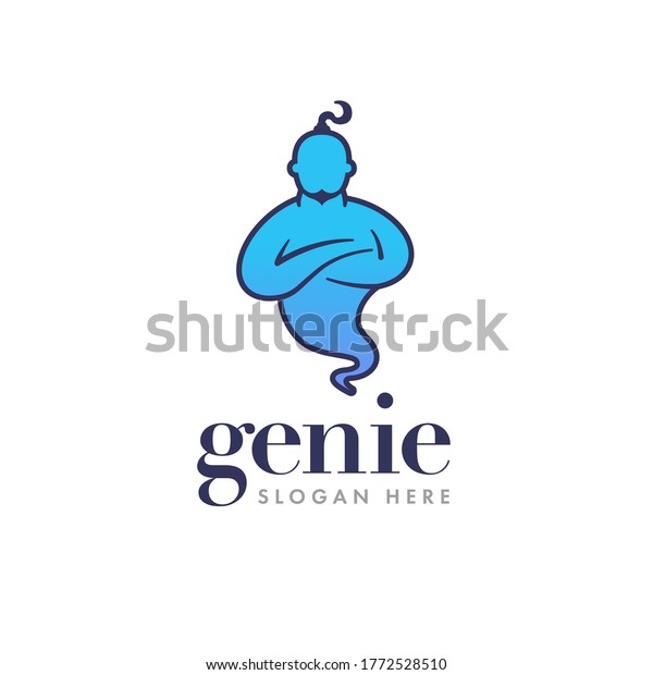 Abstract\
vector of a genie for logo, app or icon. Represents Miracle, Magic,\
Spirit, Fulfillment of Desires and Dreams,\
etc.