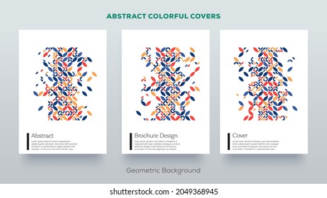 Abstract vector geomentric pattern. Colorful design cover background.