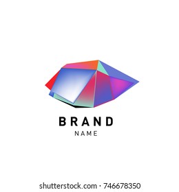 Abstract Vector Geometric 3d gradient Logo Brand Company Design Template