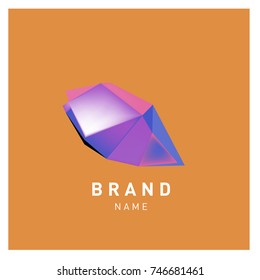 Abstract Vector Geometric 3d gradient Logo Brand Company Design Template