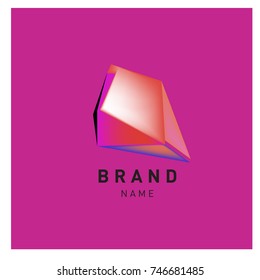 Abstract Vector Geometric 3d gradient Logo Brand Company Design Template