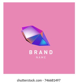 Abstract Vector Geometric 3d gradient Logo Brand Company Design Template
