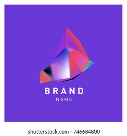 Abstract Vector Geometric 3d gradient Logo Brand Company Design Template