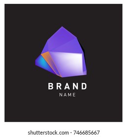 Abstract Vector Geometric 3d gradient Logo Brand Company Design Template